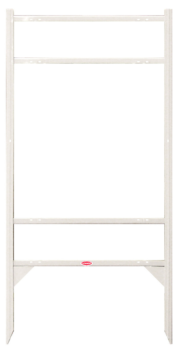Angle Iron Frame with Two Rider Insert, 24h x 24w, White